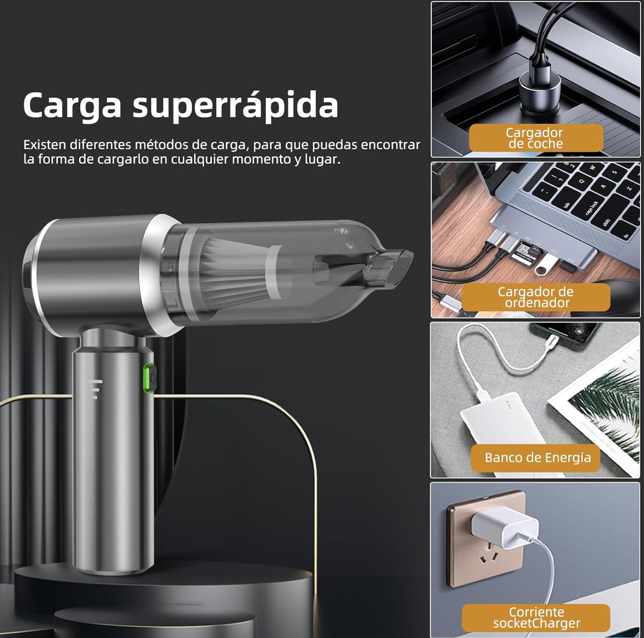 UltraClean - Aspirador potente 6 en 1 + 2 FILTROS GRATIS