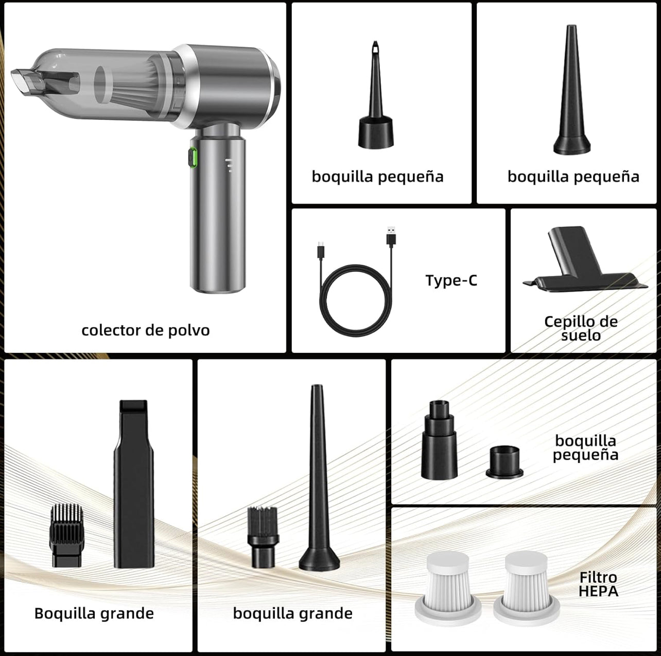 UltraClean - Aspirador potente 6 en 1 + 2 FILTROS GRATIS